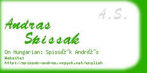 andras spissak business card